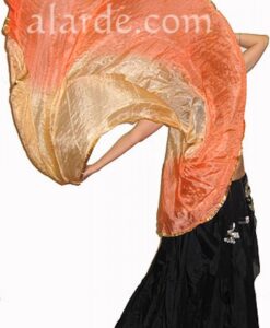 Alternative view of Velo de seda bicolor ribeteado