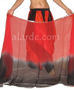 Alternative view of Velo de gasa bicolor ribeteado danza del vientre