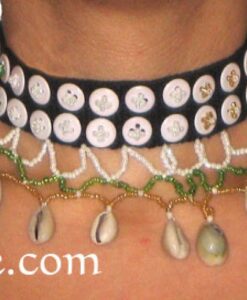 Alternative view of Armband, headband or necklace with buttons and shells