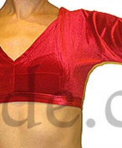 Velvet choli with long sleeves