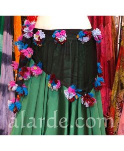 Pompom and paillettes scarf