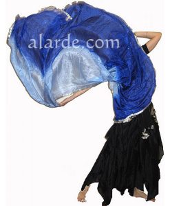 Velo de seda bicolor ribeteado