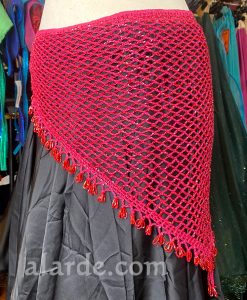 Basic crochet scarf with cristal beads