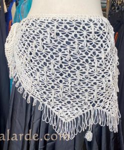 Alternative view of Pañuelo de croché con mostacillas de cristal