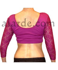 Alternative view of Choli con encaje de manga larga