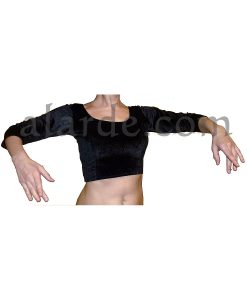 Stretch Velvet Choli with Long Sleeves