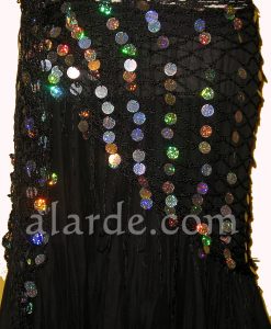 Pañuelo de red y lentejuelas