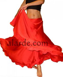 Extra full satin skirt