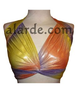 Crossed lycra degrade top