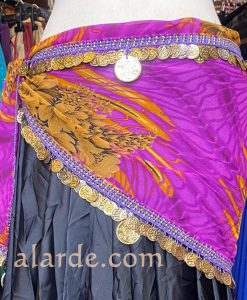 Pañuelo de monedas triangular egipcio