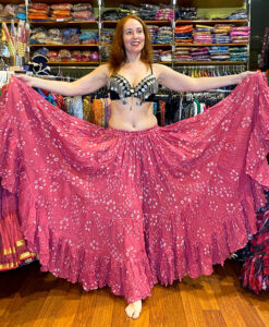 Alternative view of Bandhani cotton tribal skirt